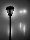 Canal Lights On A Foggy Night_01720-2BW